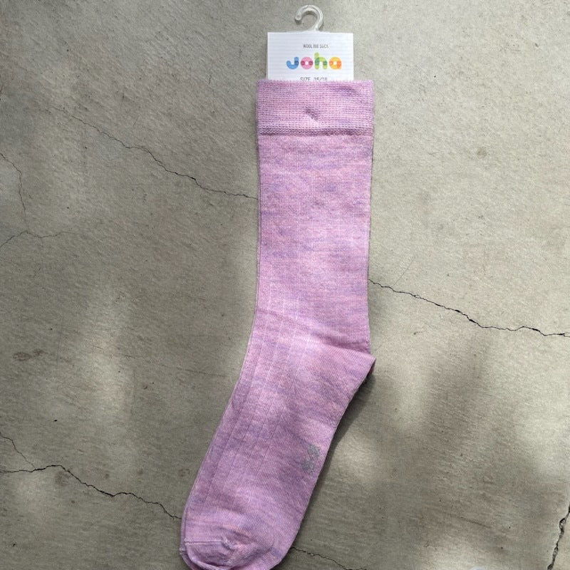 Joha Wool Socks リブ薄手 レディース