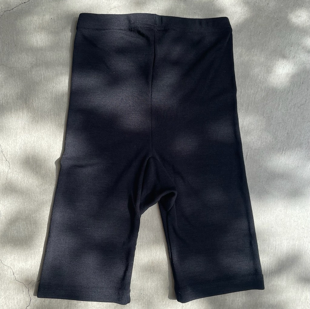 Joha ウール・シルク ハーフレギンス(ブラック)