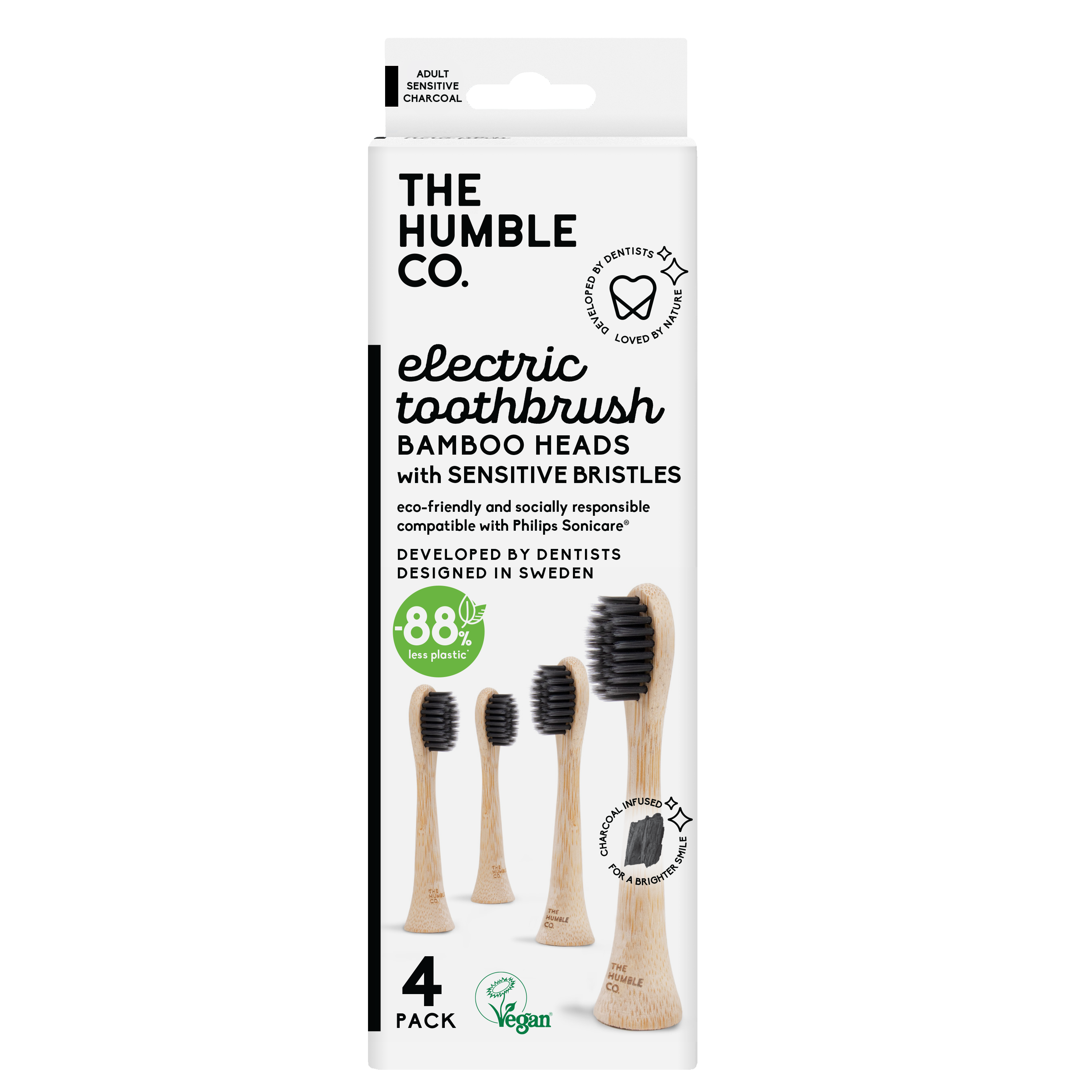 THE HUMBLE CO. バンブー電動歯ブラシ用替えブラシ(センシティブ)