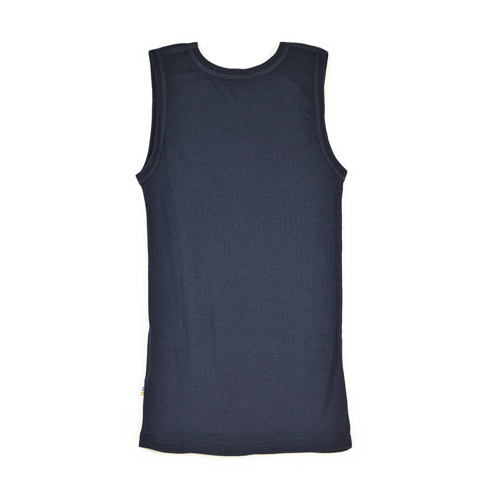 Joha ウール キッズノースリーブアンダーシャツ(ネイビー)