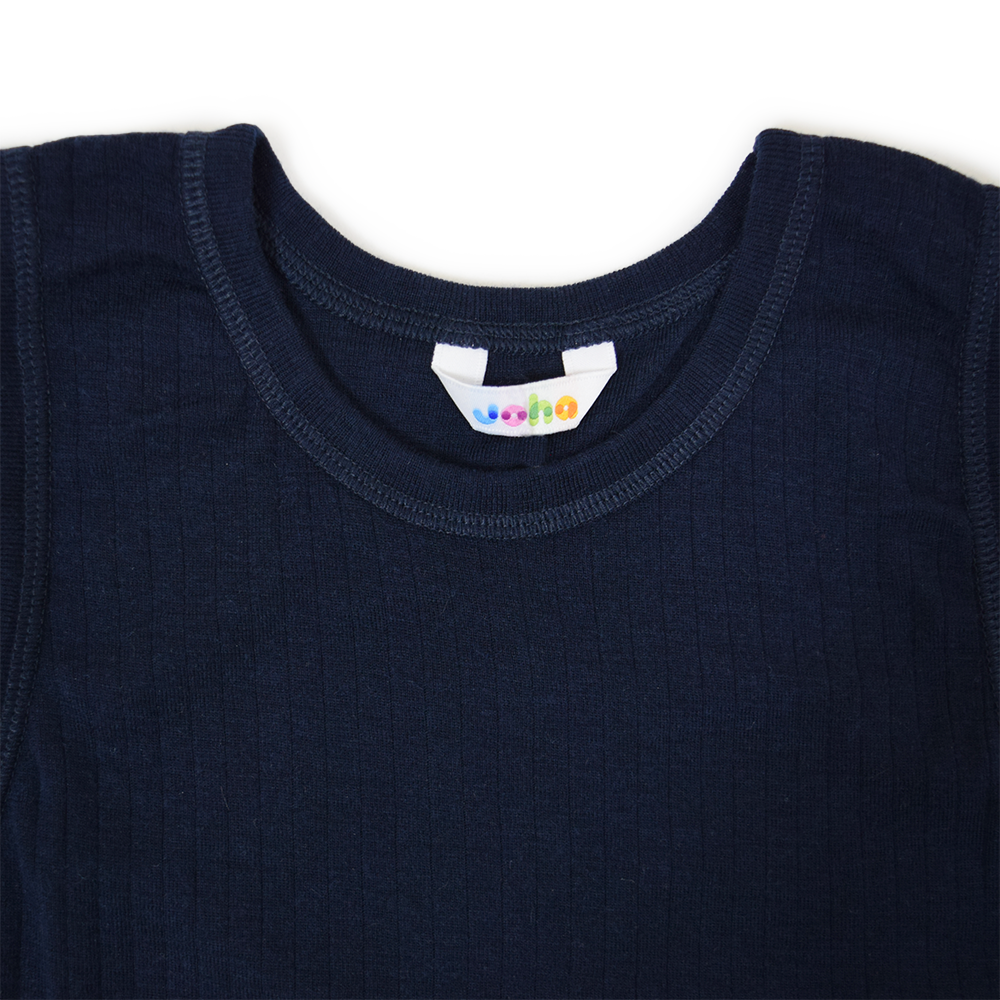 Joha ウール キッズノースリーブアンダーシャツ(ネイビー)