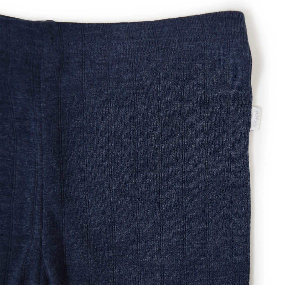 Joha ウール・シルク レギンス(ネイビー)