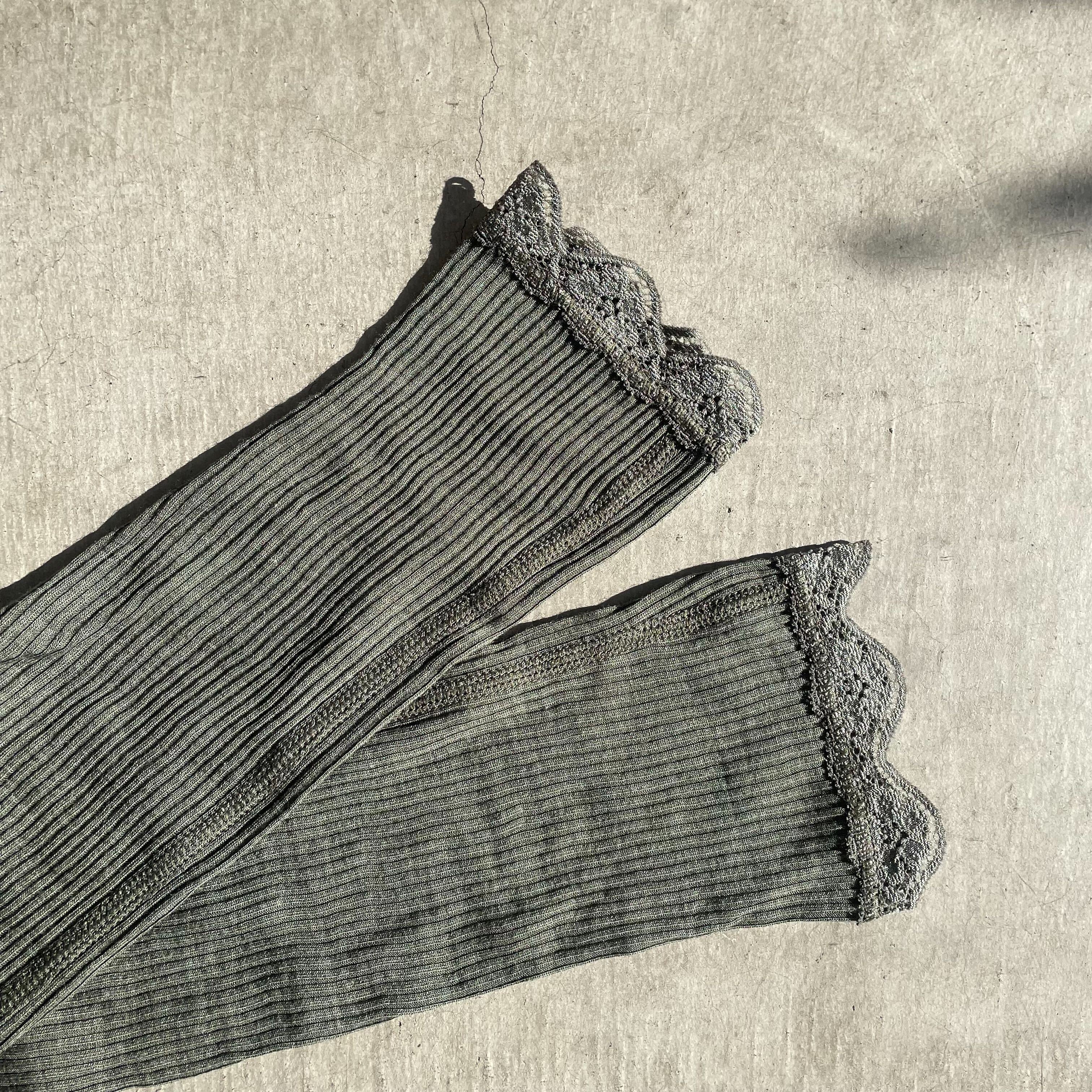 Joha ウール・シルクレギンス(オリーブ)