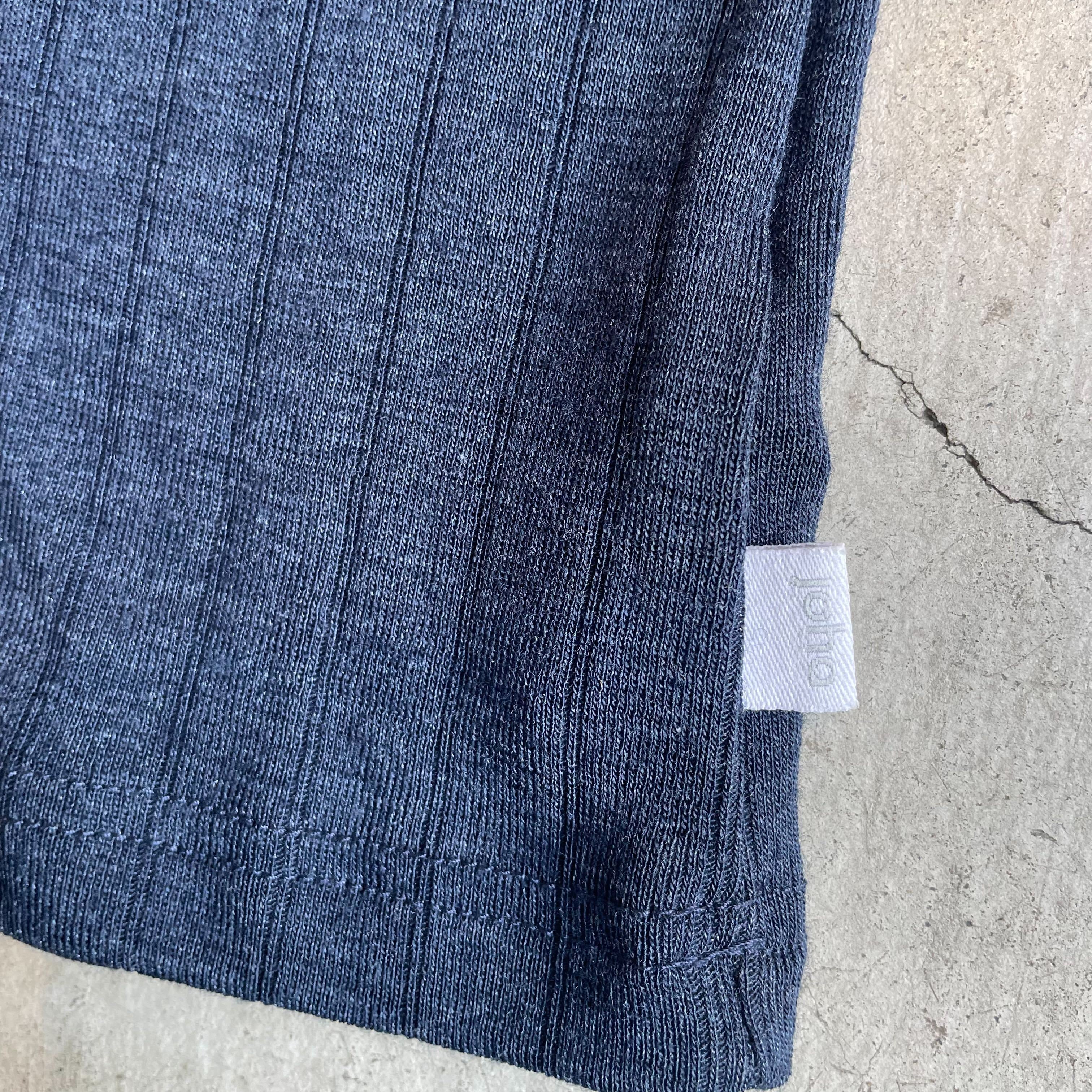 Joha ウール・シルク Tシャツ(ネイビー)