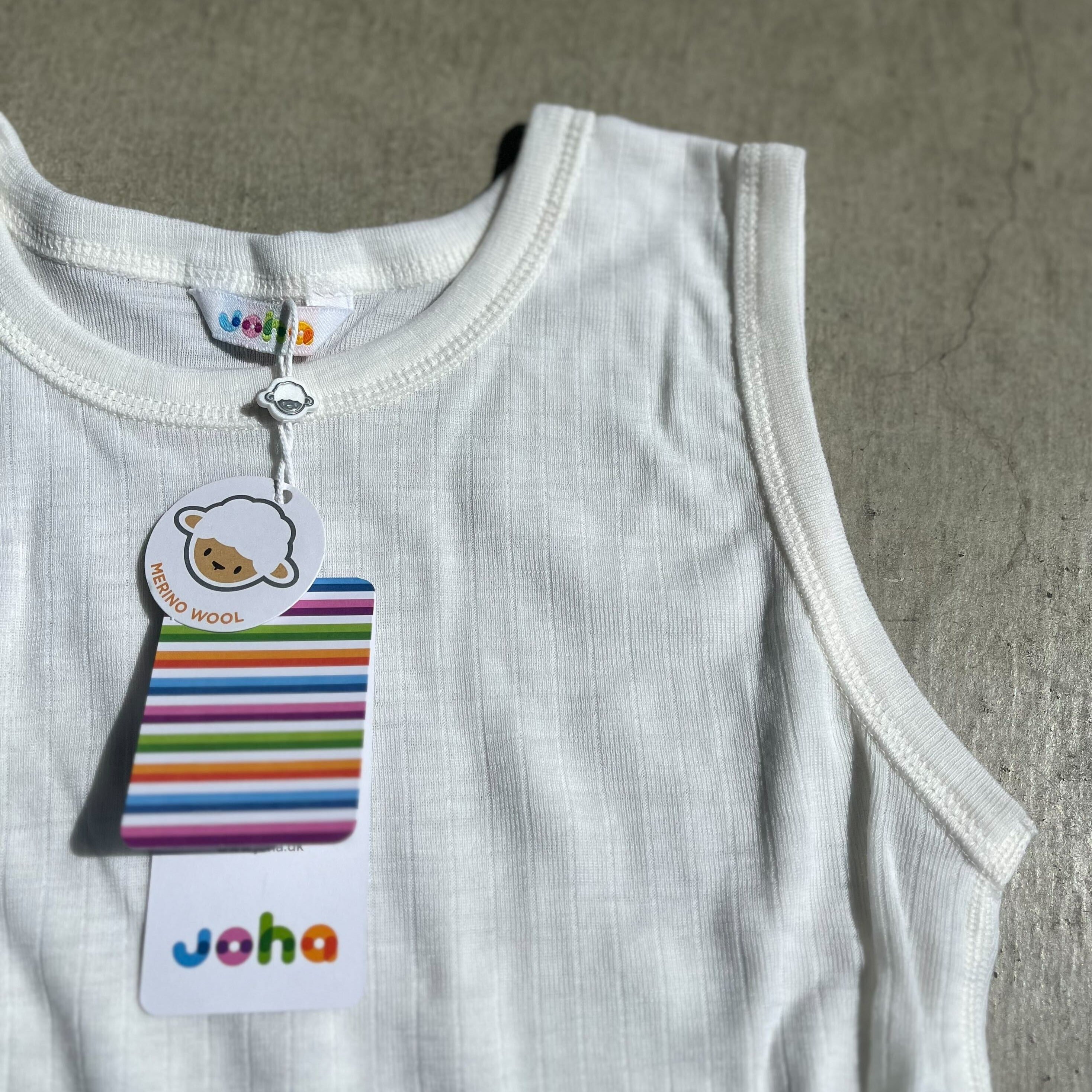 Joha  ウール ノースリーブアンダーシャツ(ホワイトK)