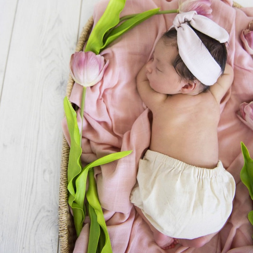 Snuggle Hunny Kids オーガニックモスリンラップ (Musk Pink)
