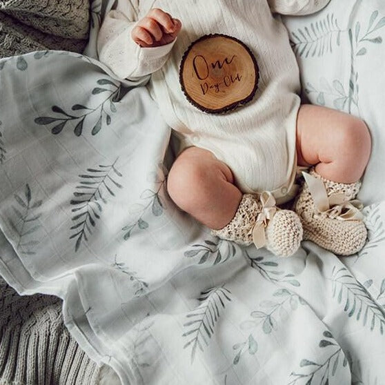 Snuggle Hunny Kids オーガニックモスリンラップ (Wild Fern)