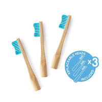 THE HUMBLE CO. Bamboo Toothbrush with Replaceable Head (Blue)