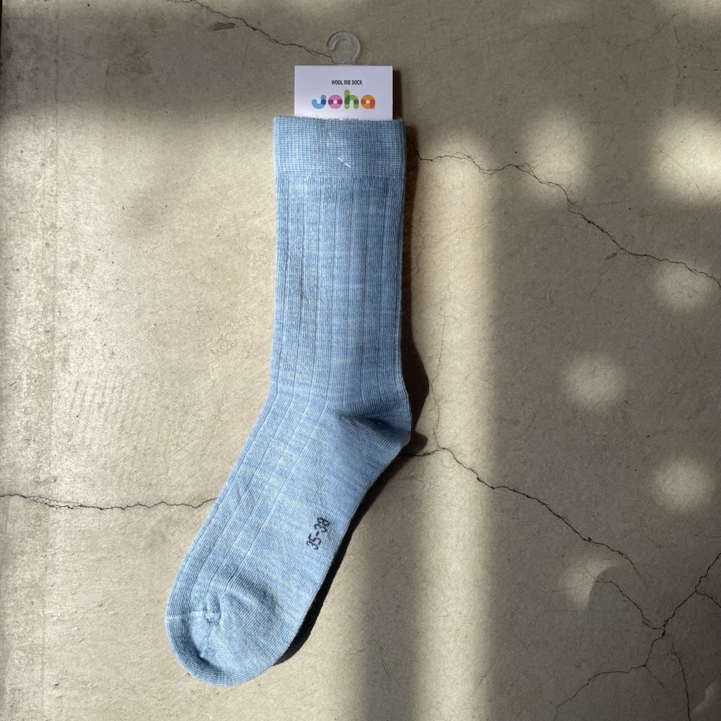 Joha Wool Socks リブ薄手 レディース