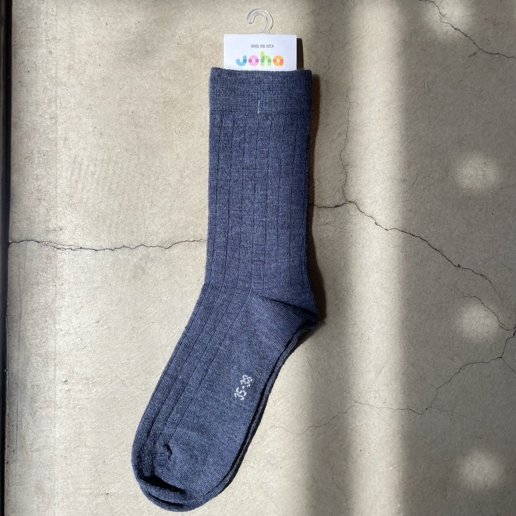 Joha Wool Socks リブ薄手 レディース