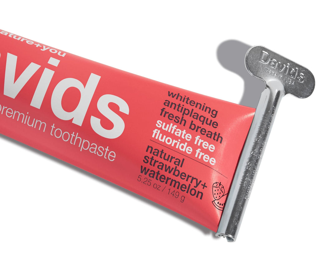 ナチュラル Davids ホワイトニング 歯磨き粉 ストロベリースイカ キシリトール フッ素不使用 研磨剤不使用 商品イメージ