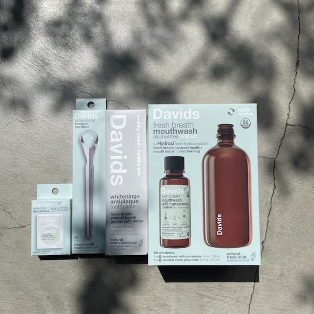 【10%OFF】Davids 舌ケア＆マウスウォッシュセット (チャコール)