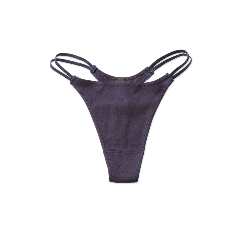 Souple Luz Double Strap Thong Navy