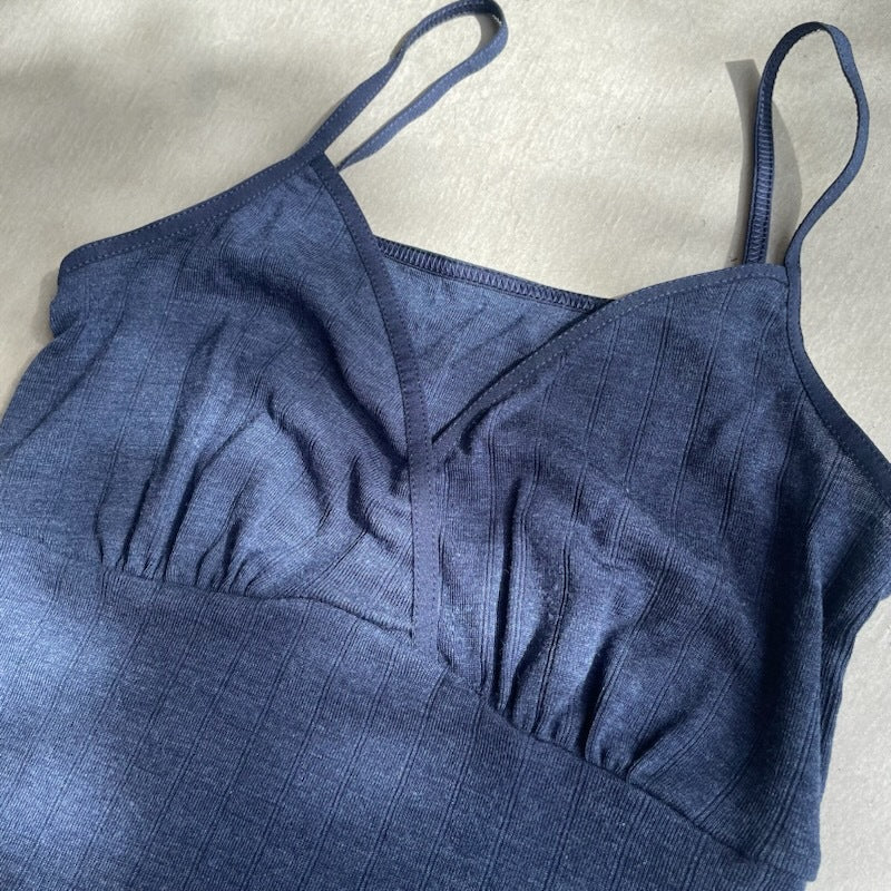 Joha wool and silk T-shirt (navy)