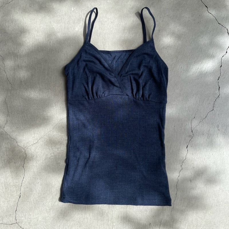 Joha wool and silk T-shirt (navy)