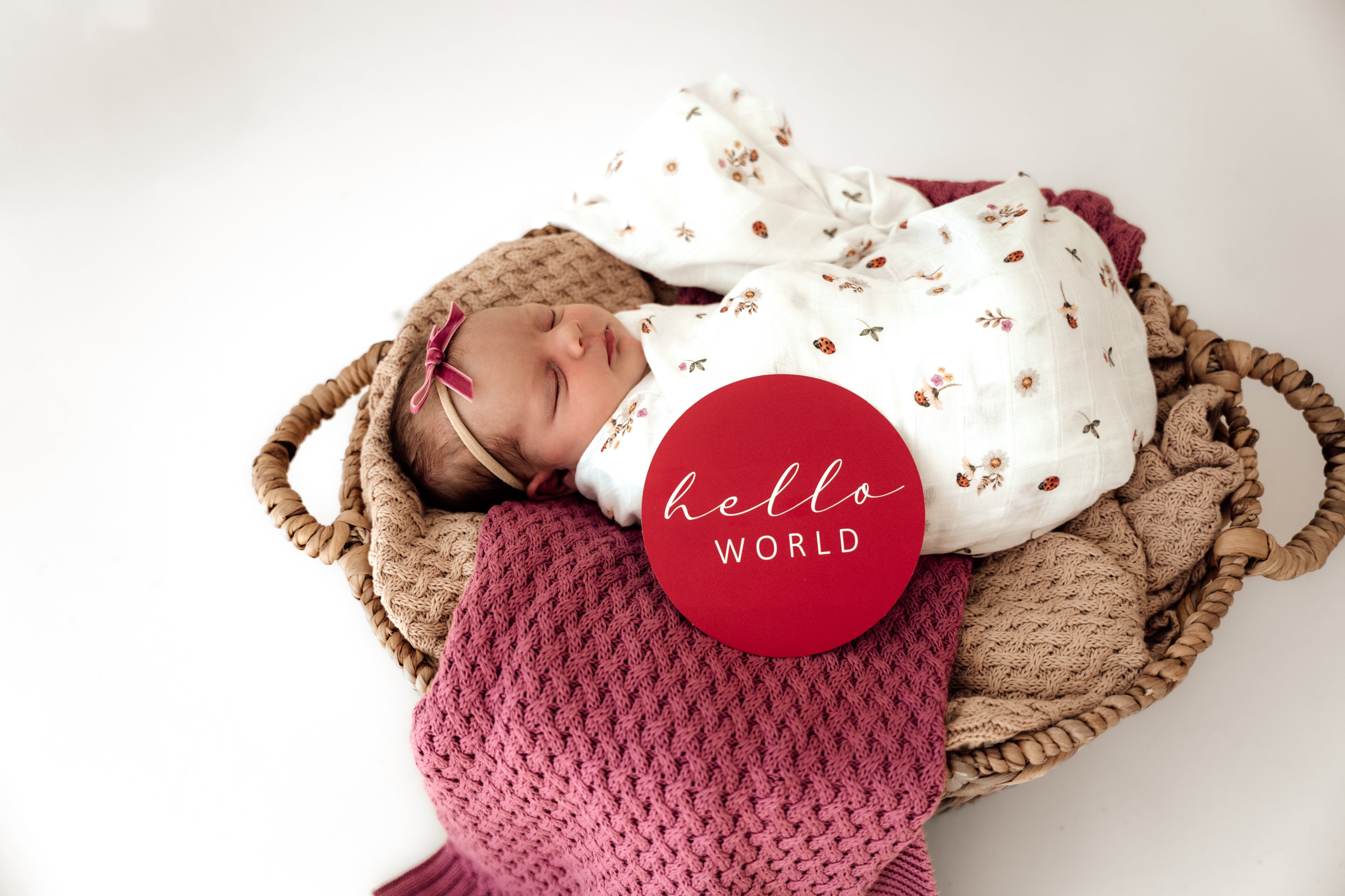 Snuggle Hunny Kids Organic Muslin Wraps (Ladybug)