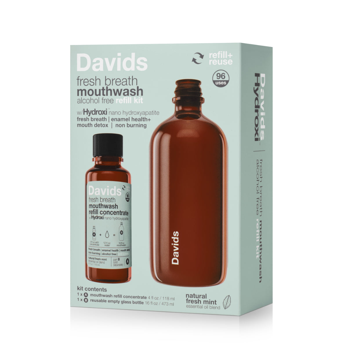 【セット購入で10％OFF】　Davids マウスウォッシュスターターキット&レフィル