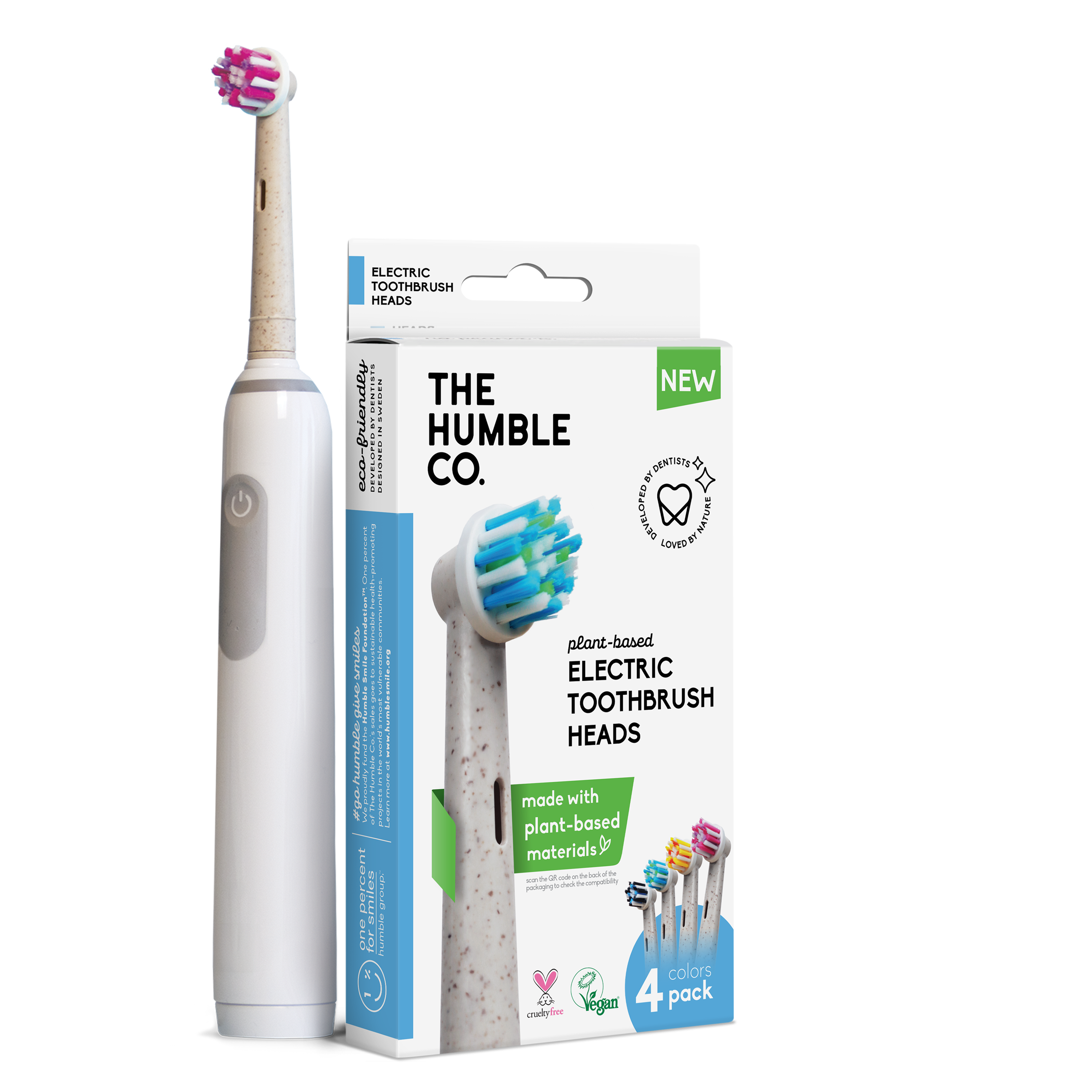 THE HUMBLE CO. Replacement brush for plant-based electric toothbrushes