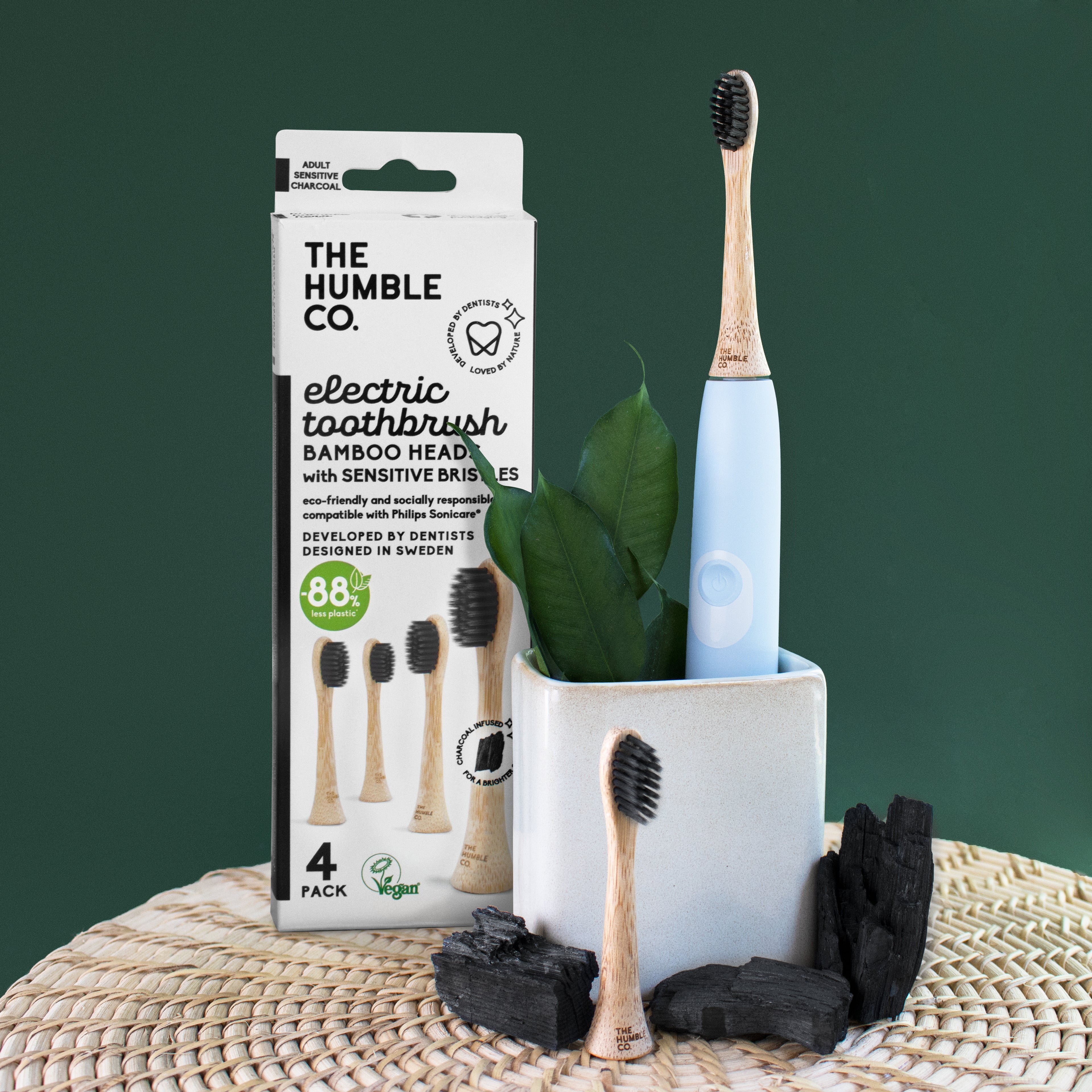 THE HUMBLE CO. Bamboo Electric Toothbrush Replacement Brush (Sensitive)