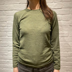 Joha ウール リブブラウス（モスグリーンK）