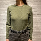 Joha ウール リブブラウス（モスグリーンK）