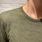 Joha ウール リブブラウス（モスグリーンK）