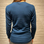 Joha ウール リブブラウス（ディープブルーK）