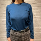 Joha ウール リブブラウス（ディープブルーK）