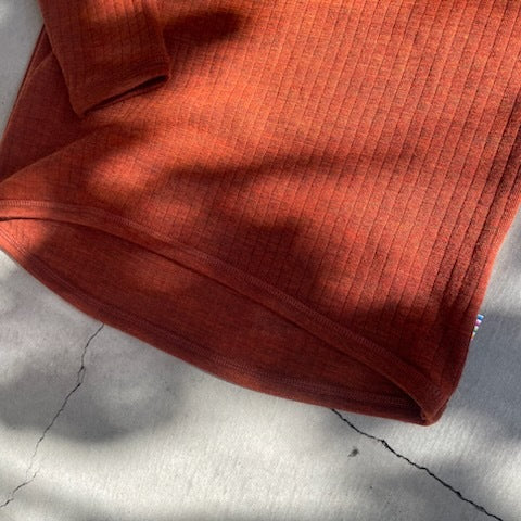 Joha ウール リブブラウス（アプリコットK）