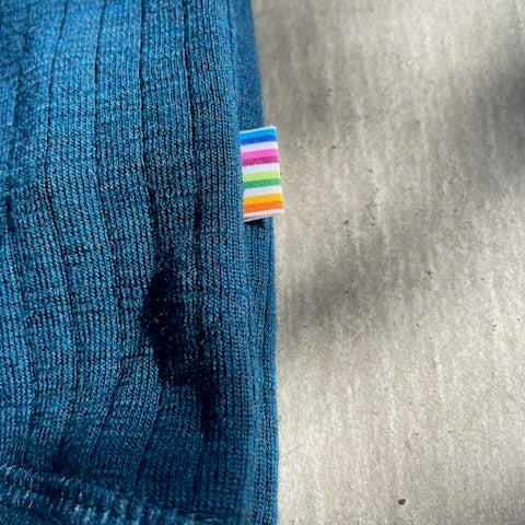 Joha ウール リブブラウス（ディープブルーK）