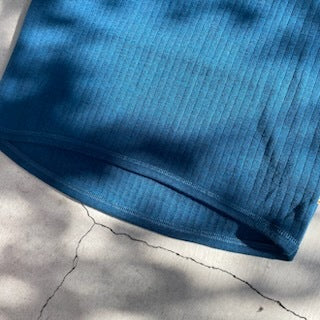 Joha ウール リブブラウス（ディープブルーK）