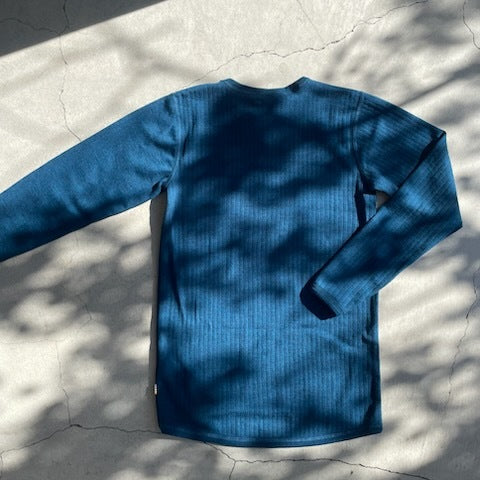 Joha ウール リブブラウス（ディープブルーK）