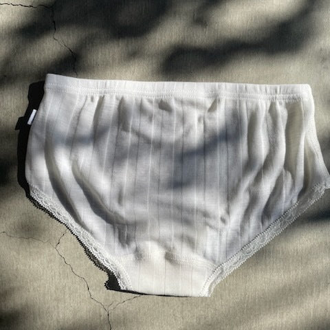 Joha ウール・シルク ヒップスターレース（オフホワイト）