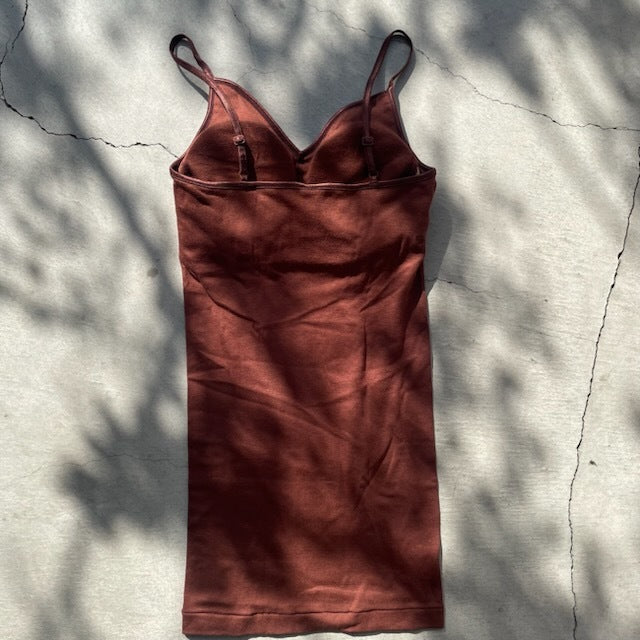 【期間限定11/21-12/14】Souple Luz ブラパットキャミソール（パット入り）チェストナット