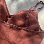 【期間限定11/21-12/14】Souple Luz ブラパットキャミソール（パット入り）チェストナット