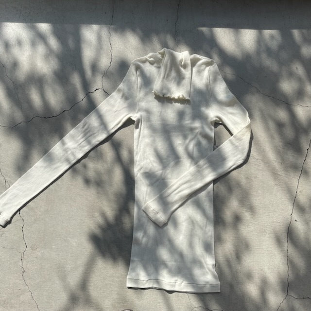 【期間限定11/21-12/14】Souple Luz コットンカシミヤリブ タートルネックロングスリーブTシャツ