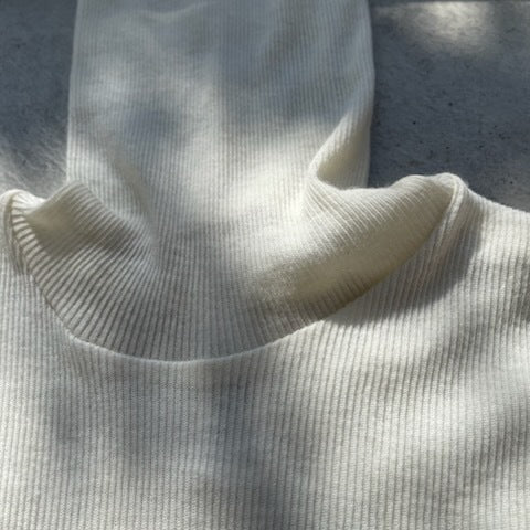 【期間限定11/21-12/14】Souple Luz コットンカシミヤリブ タートルネックロングスリーブTシャツ