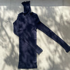 【期間限定11/21-12/14】Souple Luz コットンカシミヤリブ タートルネックロングスリーブTシャツ