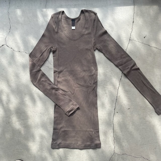 【期間限定11/21-12/14】Souple Luz コットンカシミヤリブ クルーロングスリーブTシャツ