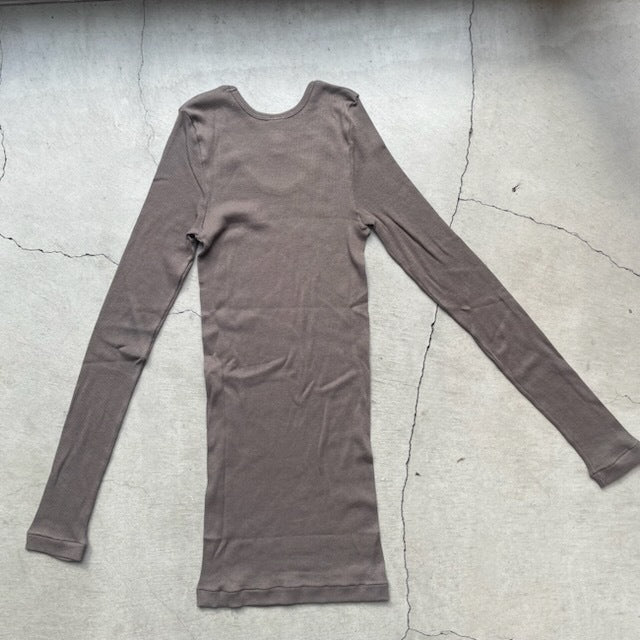 【期間限定11/21-12/14】Souple Luz コットンカシミヤリブ クルーロングスリーブTシャツ