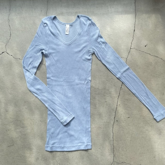 【期間限定11/21-12/14】Souple Luz コットンカシミヤリブ クルーロングスリーブTシャツ