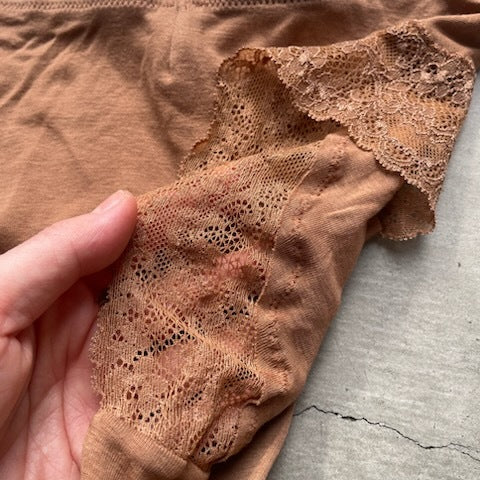 【期間限定11/21-12/14】Souple Luz バックレースショーツ ココア