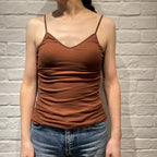 【期間限定11/21-12/14】Souple Luz ブラパットキャミソール（パット入り）チェストナット