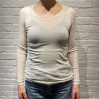 【期間限定11/21-12/14】Souple Luz コットンカシミヤリブ クルーロングスリーブTシャツ