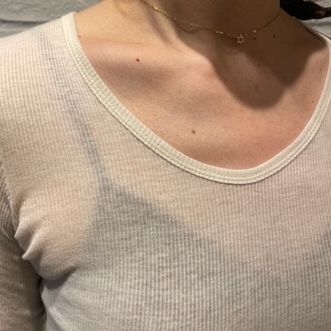 【期間限定11/21-12/14】Souple Luz コットンカシミヤリブ クルーロングスリーブTシャツ