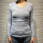 【期間限定11/21-12/14】Souple Luz コットンカシミヤリブ クルーロングスリーブTシャツ