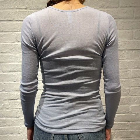 【期間限定11/21-12/14】Souple Luz コットンカシミヤリブ クルーロングスリーブTシャツ