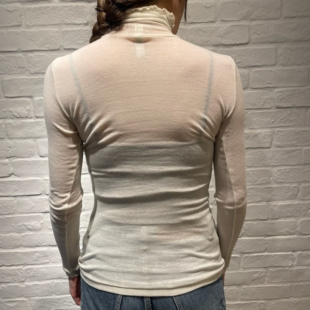 【期間限定11/21-12/14】Souple Luz コットンカシミヤリブ タートルネックロングスリーブTシャツ