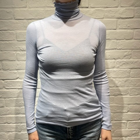 【期間限定11/21-12/14】Souple Luz コットンカシミヤリブ タートルネックロングスリーブTシャツ