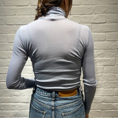 【期間限定11/21-12/14】Souple Luz コットンカシミヤリブ タートルネックロングスリーブTシャツ